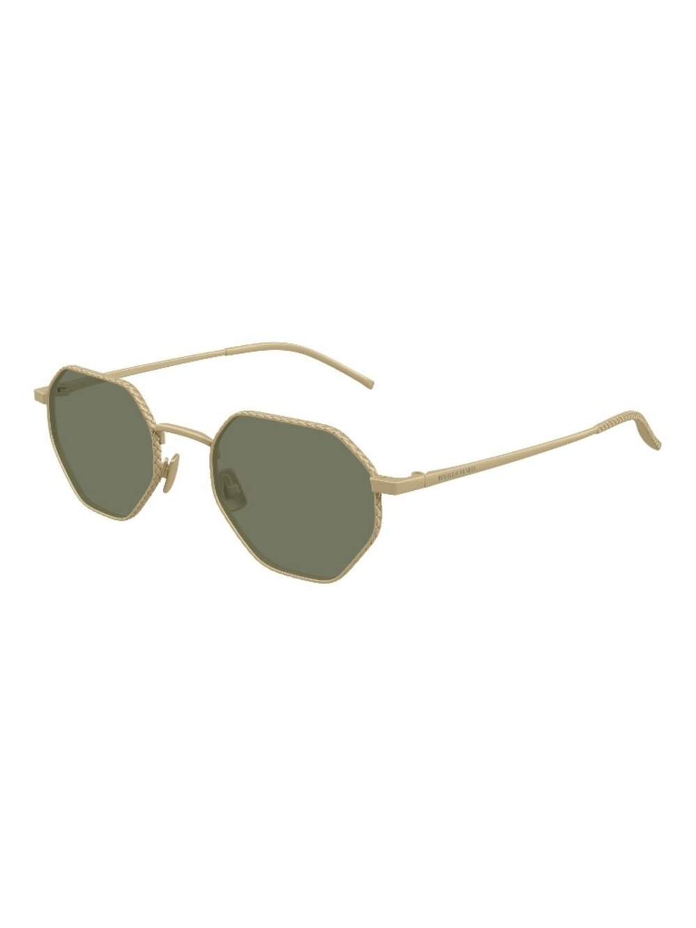 New Bottega Veneta Unisex Sunglasses Bronze Green Lens Titanium Frame BV1471S 51